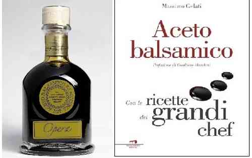 confezione contenente aceto balsamico "Opera" riserva e volume "Aceto balsamico..."